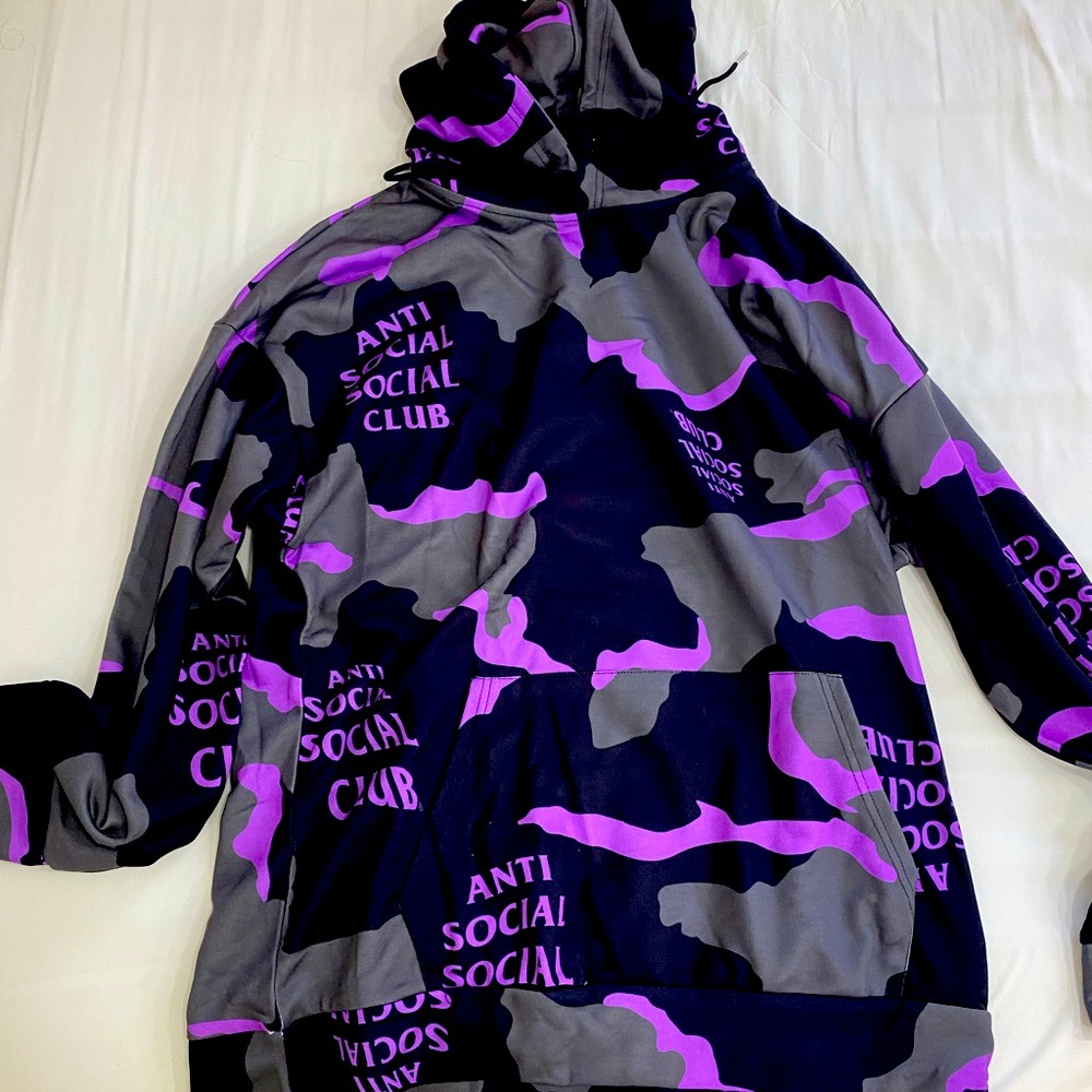 Anti Social Social Club purple camo hoodie.